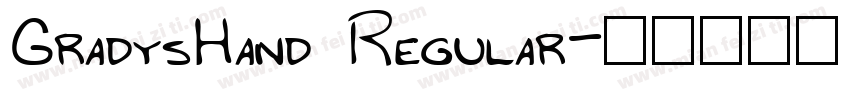 GradysHand Regular字体转换